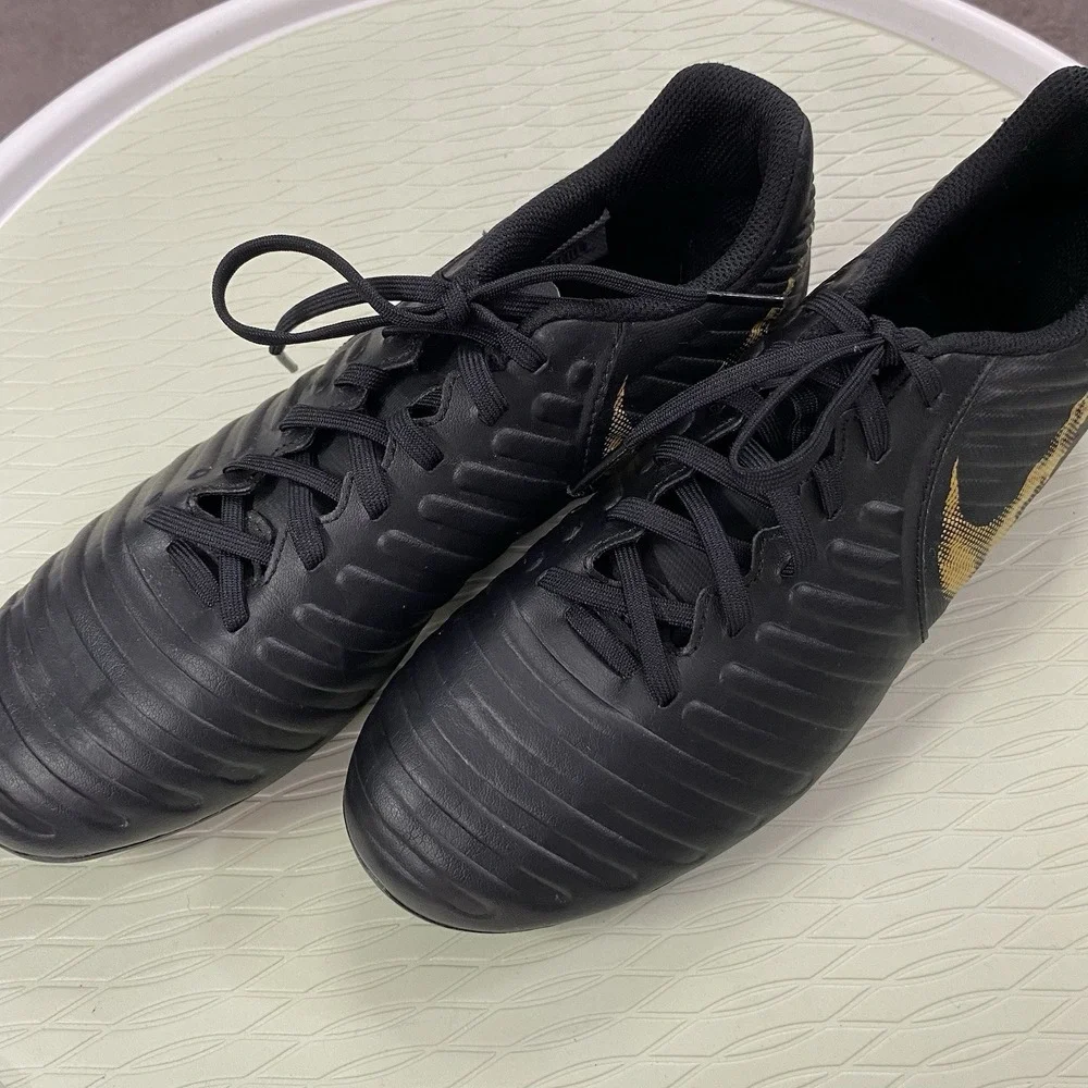 Nike Men's‎ Boys Tiempo Legend 7 Club FG Soccer Cleats AO2597-077 Black/Gold